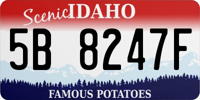 ID license plate 5B8247F