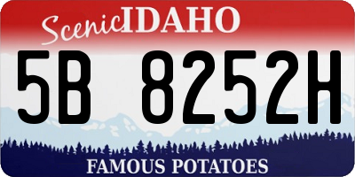 ID license plate 5B8252H