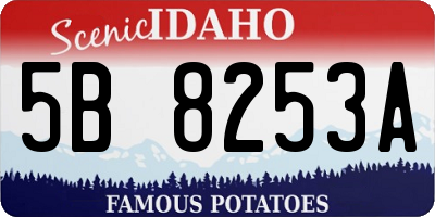ID license plate 5B8253A