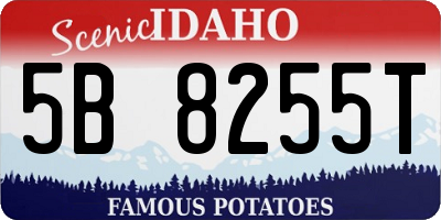 ID license plate 5B8255T