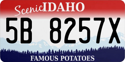 ID license plate 5B8257X