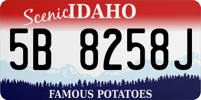 ID license plate 5B8258J