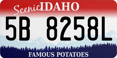 ID license plate 5B8258L