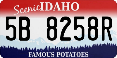 ID license plate 5B8258R