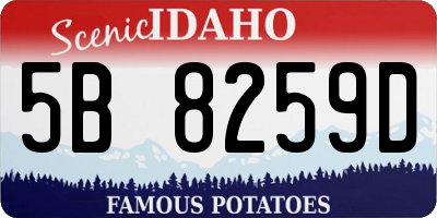 ID license plate 5B8259D