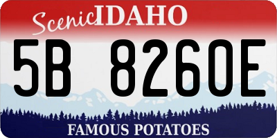ID license plate 5B8260E