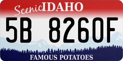 ID license plate 5B8260F
