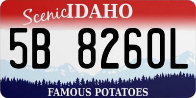 ID license plate 5B8260L