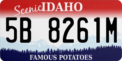 ID license plate 5B8261M