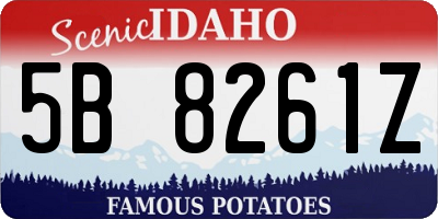 ID license plate 5B8261Z