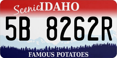 ID license plate 5B8262R