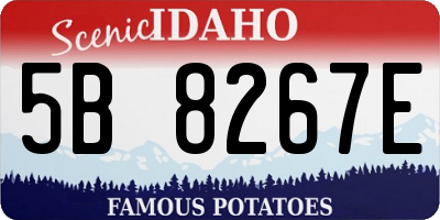 ID license plate 5B8267E
