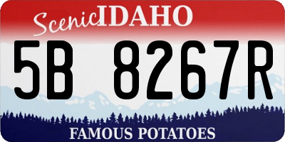 ID license plate 5B8267R