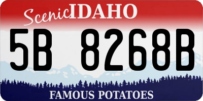 ID license plate 5B8268B