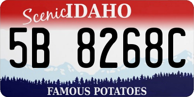 ID license plate 5B8268C