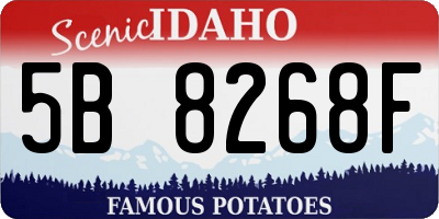 ID license plate 5B8268F