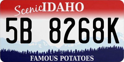 ID license plate 5B8268K