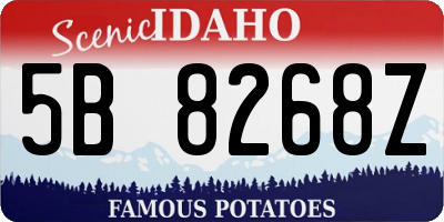 ID license plate 5B8268Z