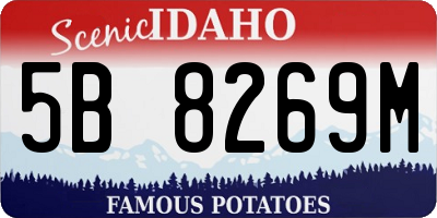 ID license plate 5B8269M