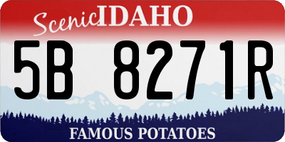 ID license plate 5B8271R