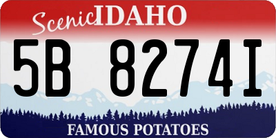 ID license plate 5B8274I