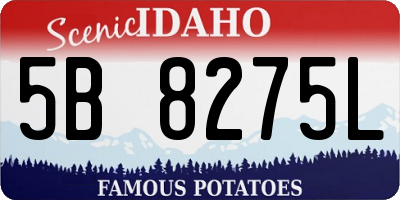 ID license plate 5B8275L