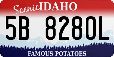 ID license plate 5B8280L