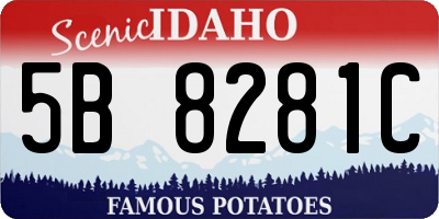 ID license plate 5B8281C