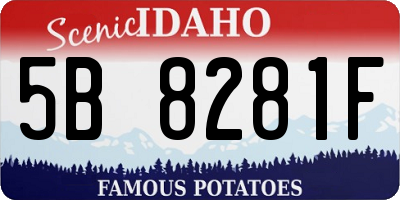 ID license plate 5B8281F