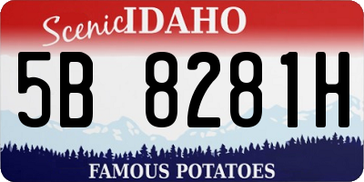 ID license plate 5B8281H