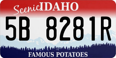 ID license plate 5B8281R