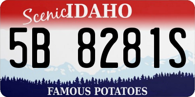 ID license plate 5B8281S