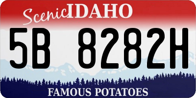 ID license plate 5B8282H
