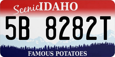 ID license plate 5B8282T