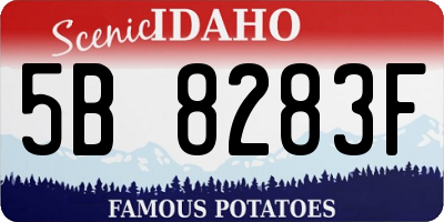 ID license plate 5B8283F