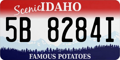 ID license plate 5B8284I