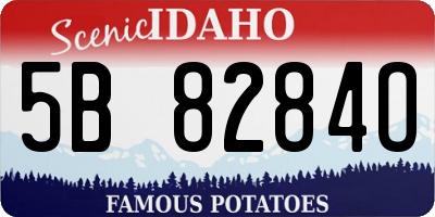 ID license plate 5B8284O