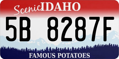 ID license plate 5B8287F