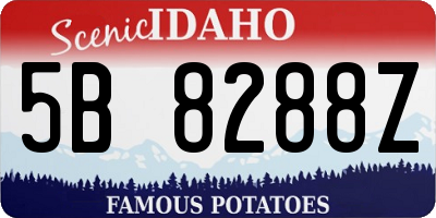 ID license plate 5B8288Z