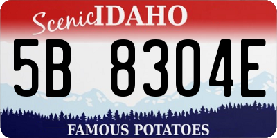 ID license plate 5B8304E