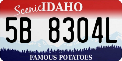 ID license plate 5B8304L