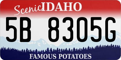ID license plate 5B8305G