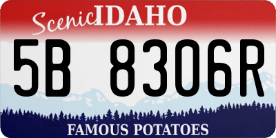 ID license plate 5B8306R