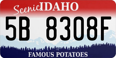 ID license plate 5B8308F