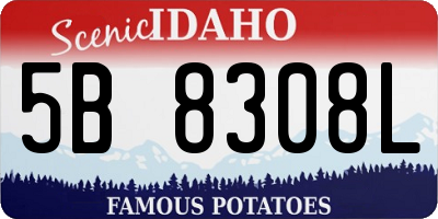 ID license plate 5B8308L