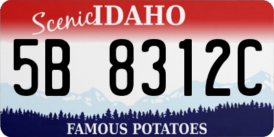 ID license plate 5B8312C
