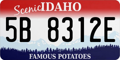 ID license plate 5B8312E