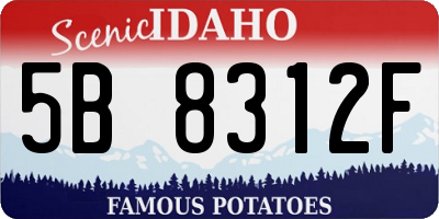 ID license plate 5B8312F