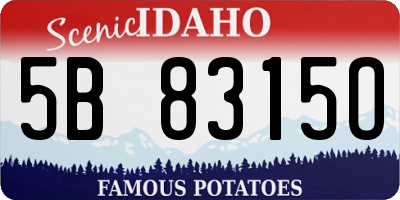 ID license plate 5B8315O