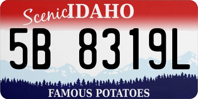 ID license plate 5B8319L